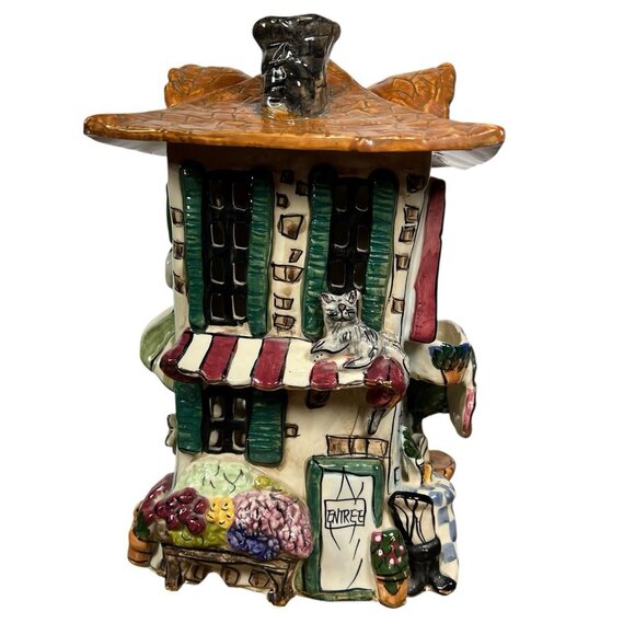 Blue Sky Clayworks Heather Goldminc Cafe Chapeaux Fleuriste Tealight House 2000 - Picture 2 of 7